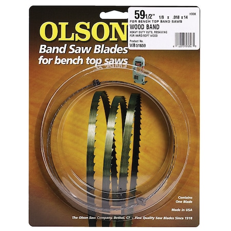 Olson Saw Olson 59.5 in. L X 0.13 in. W Carbon Steel Band Saw Blade 14 TPI Hook teeth 1 pk WB51659DB